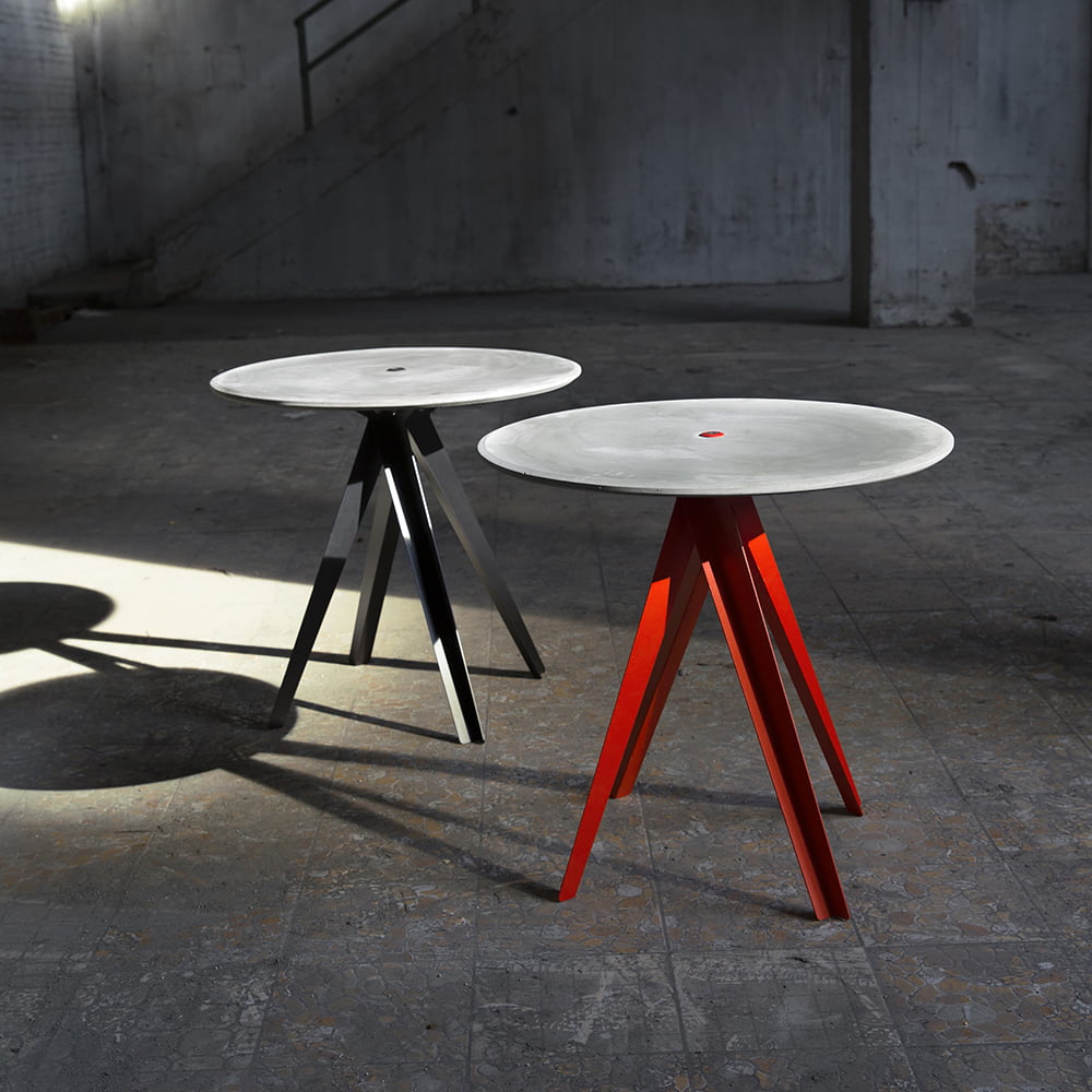 Table(Round) - Red | Cafe Tables