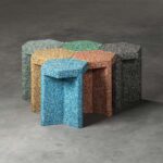 Stool - Gray White | Low Stools