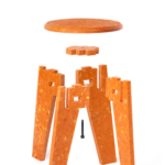 Stool / Side Table - Orange | Low Stools