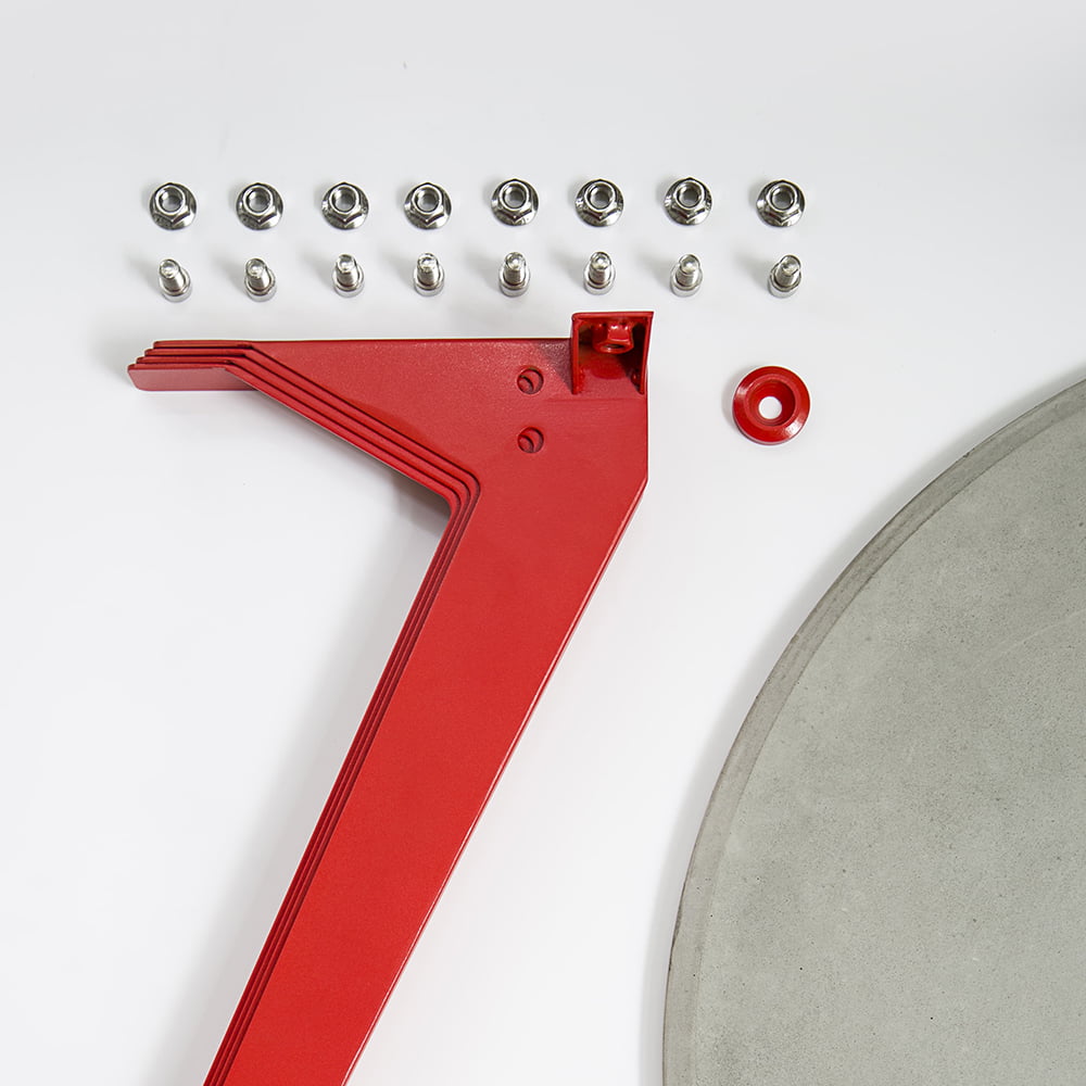 Table(Round) - Red | Cafe Tables