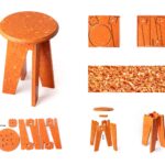 Stool / Side Table - Orange | Low Stools