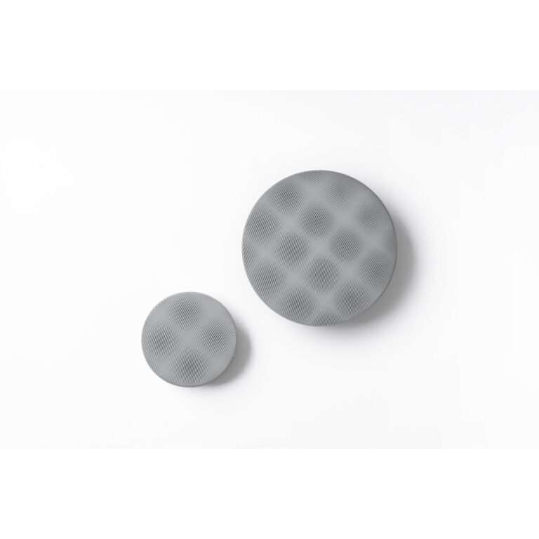 Wall lamp L - clear water - gray waves