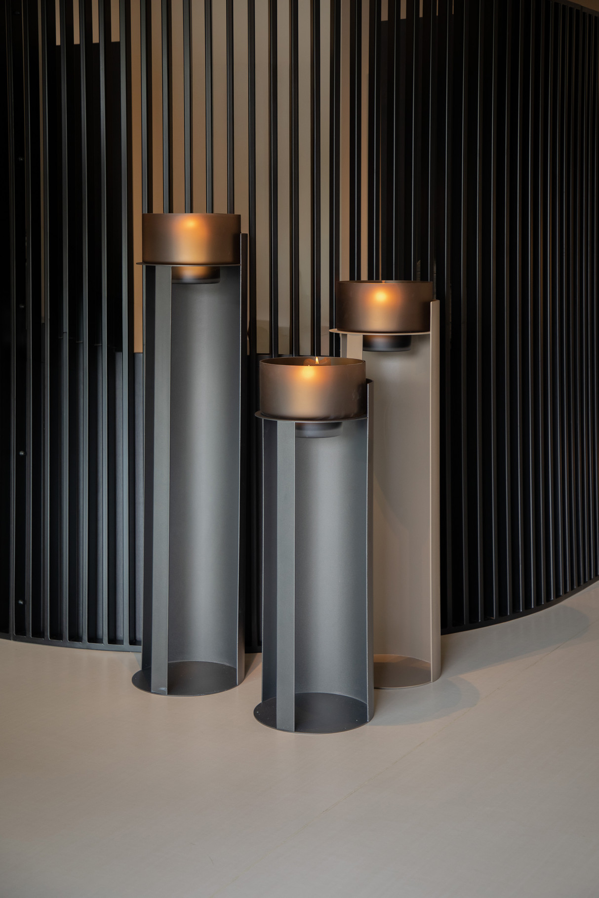 Hurricane S - Taupe | Candle Holders & Lanterns