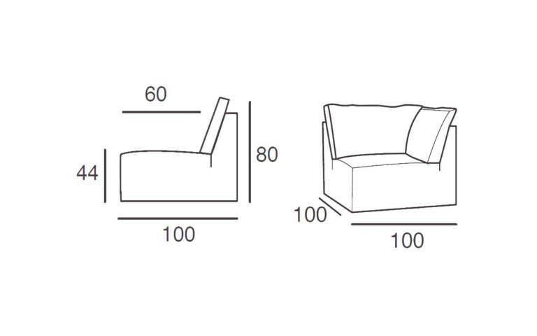 Corner Element 100X100 cm