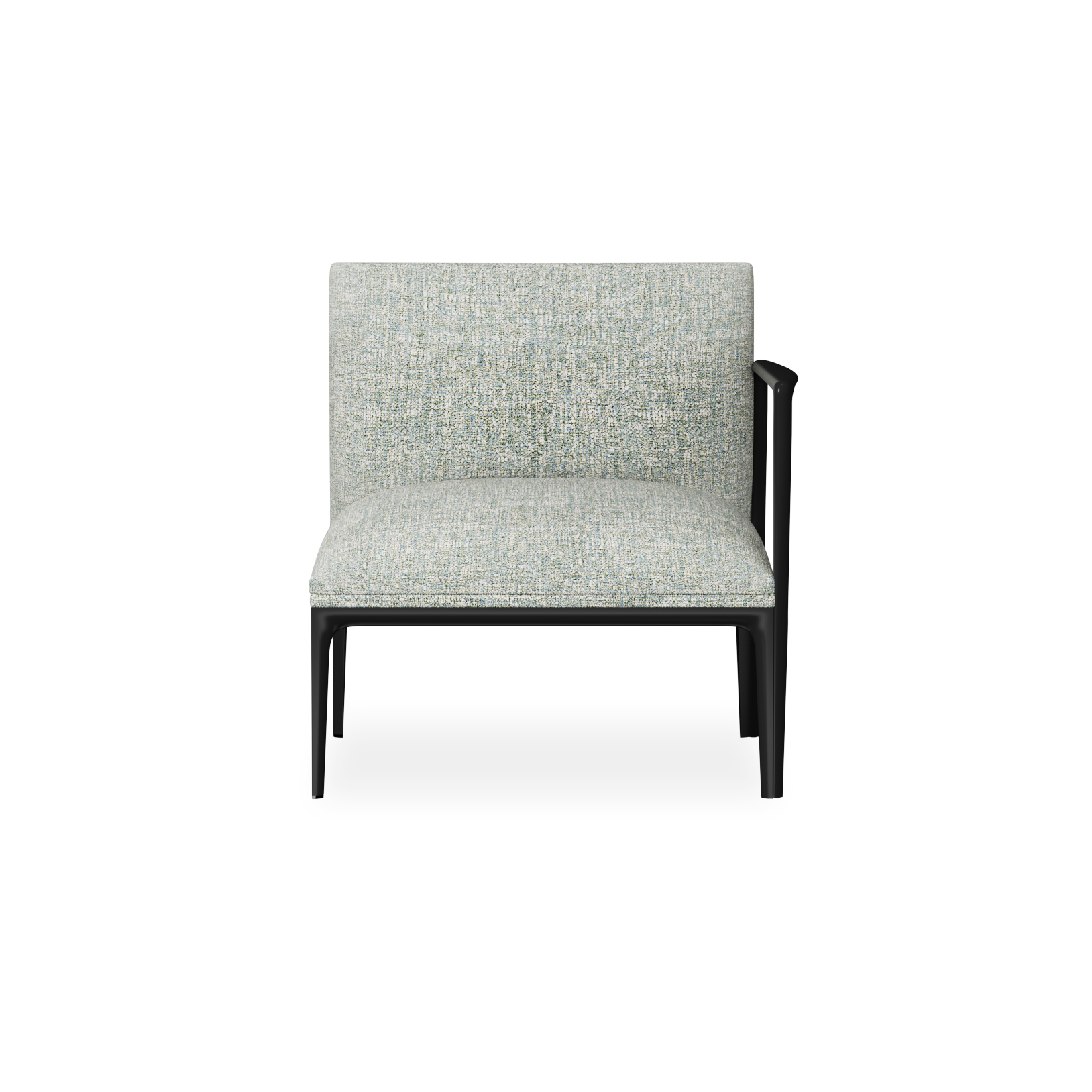 Left Aluminum Armchair | 1 Seater