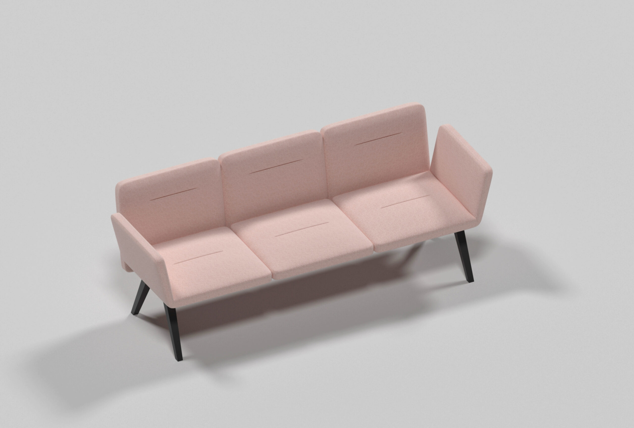 3 Seater with Back | 3 Seater
