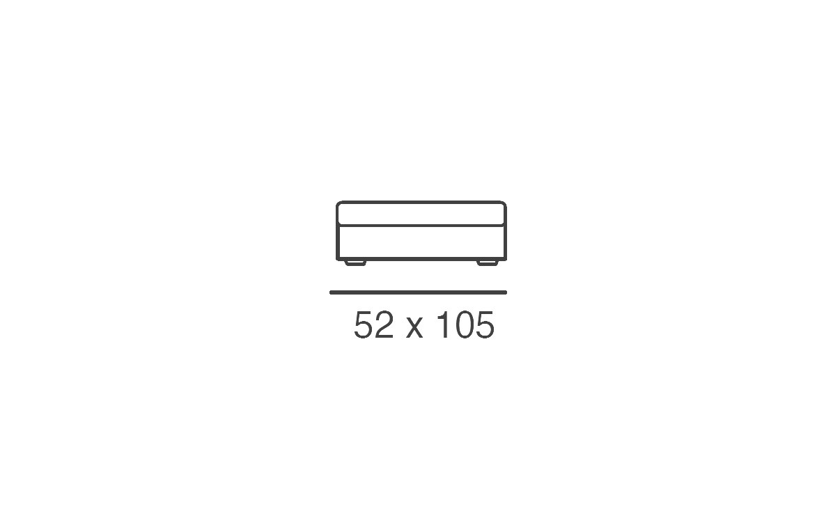 Footstool 105 x 52 cm | Poufs