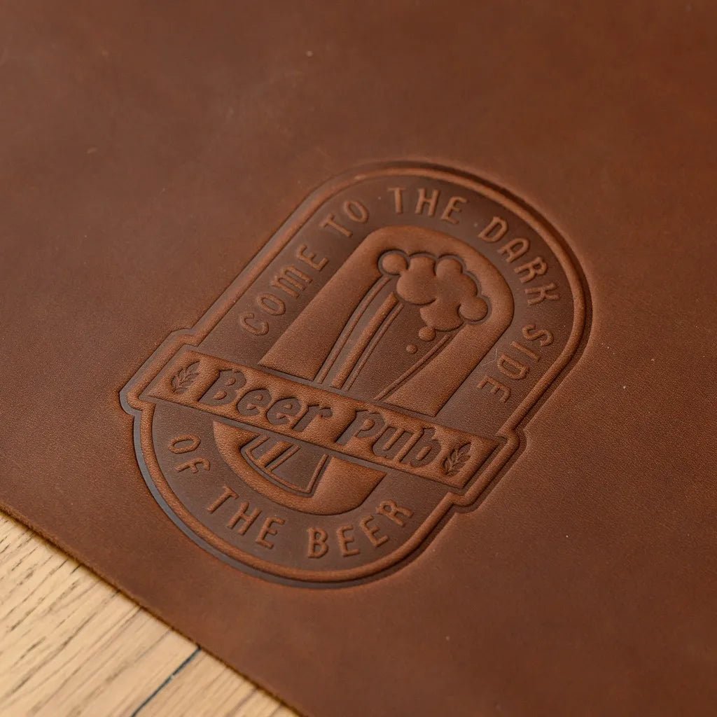 Beer Placemat in Crazy Horse leather (LP002) | Placemats & Coasters