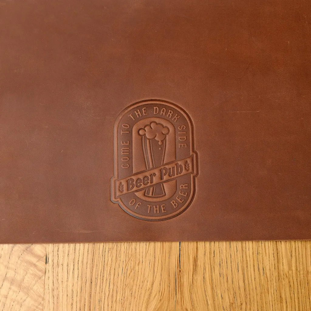 Beer Placemat in Crazy Horse leather (LP002) | Placemats & Coasters