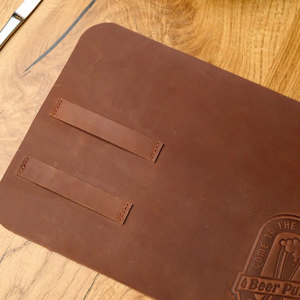 Beer Placemat in Crazy Horse leather (LP002) | Placemats & Coasters