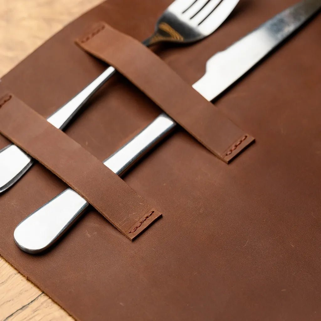 Beer Placemat in Crazy Horse leather (LP002) | Placemats & Coasters