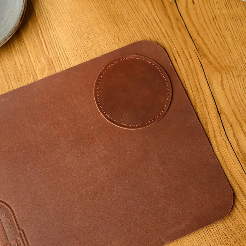 Beer Placemat in Crazy Horse leather (LP002) | Placemats & Coasters