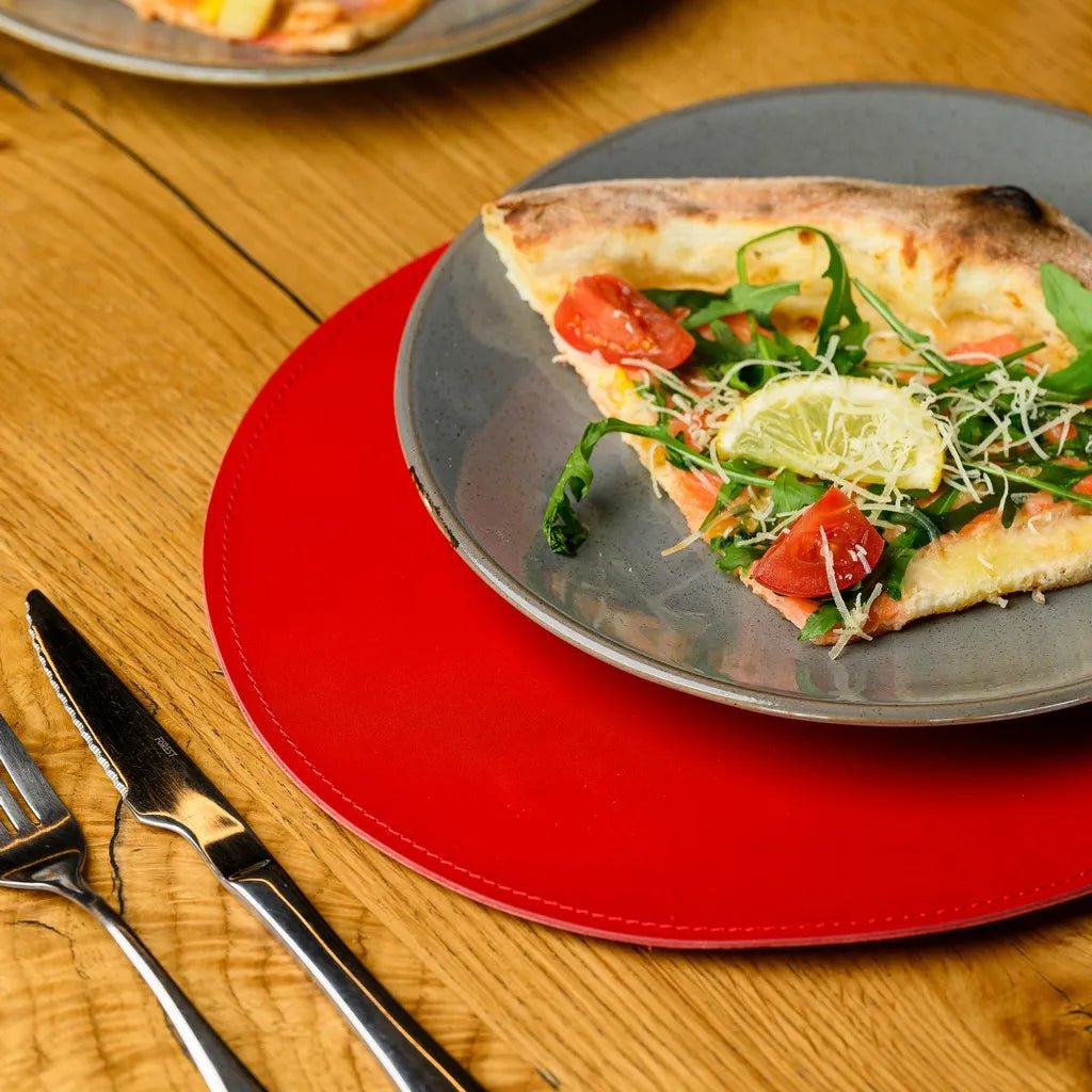 Circle-Shaped Placemat in Capri leather (LP004) | Placemats & Coasters