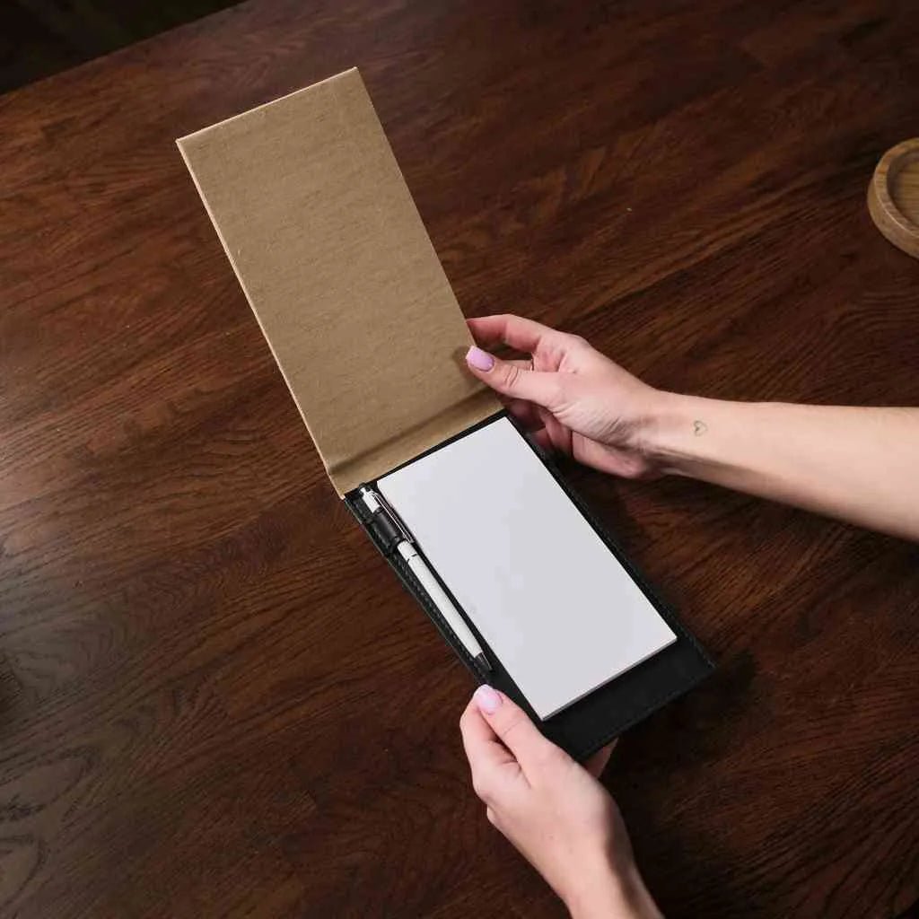 Fabric Notebook with Hardcover back for Waiters (TN003-C) | Check Presenters