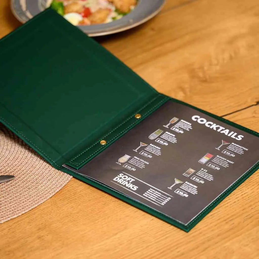 Faux Leather Menu Cover (FM02A10) | Faux Leather