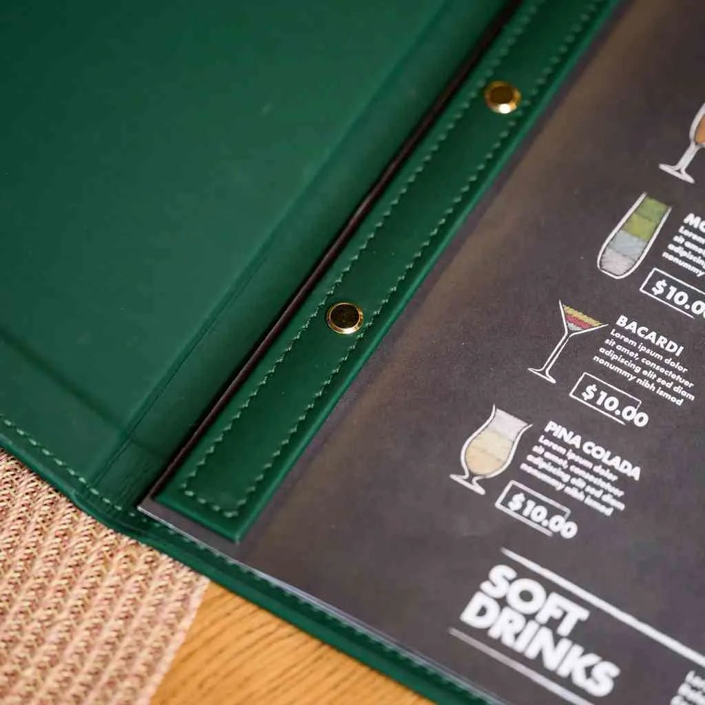 Faux Leather Menu Cover (FM02A10) | Faux Leather