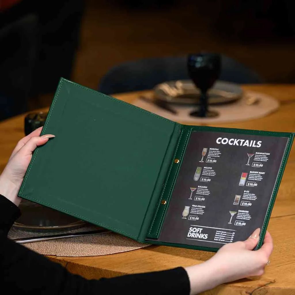Faux Leather Menu Cover (FM02A10) | Faux Leather