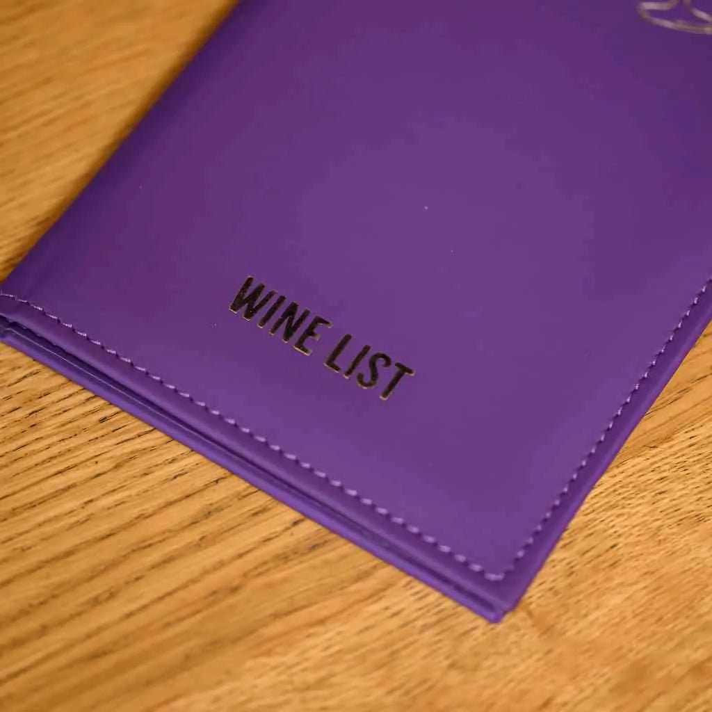 Faux Leather Wine List Menu Cover with hidden screws (FM02A6) | Faux Leather