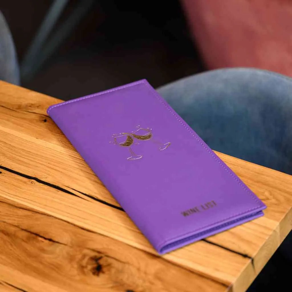 Faux Leather Wine List Menu Cover with hidden screws (FM02A6) | Faux Leather