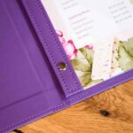 Faux Leather Wine List Menu Cover with hidden screws (FM02A6) | Faux Leather