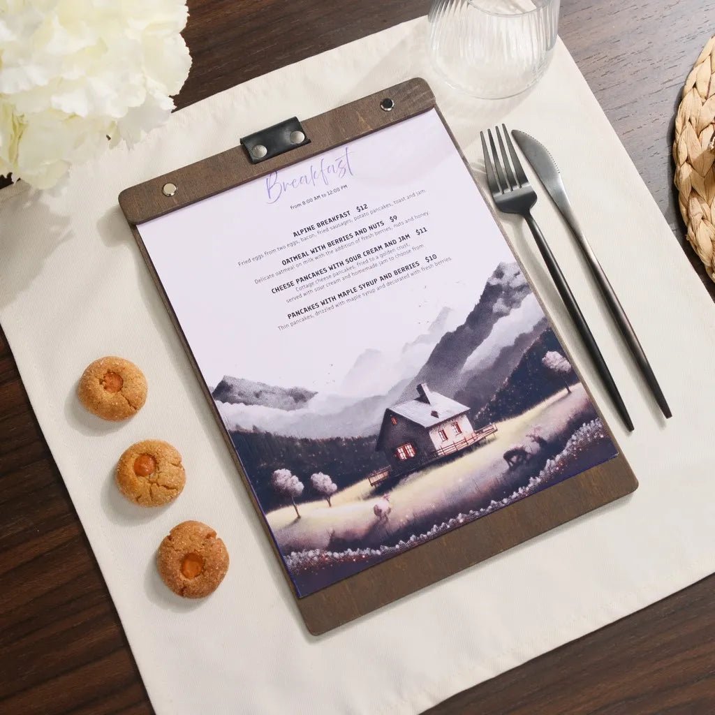 Hardcover Menu Board with Fixing Plank (PP12A4) | Hardcover Menu Board