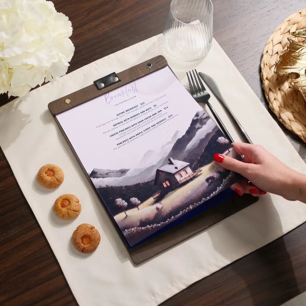 Hardcover Menu Board with Fixing Plank (PP12A4) | Hardcover Menu Board