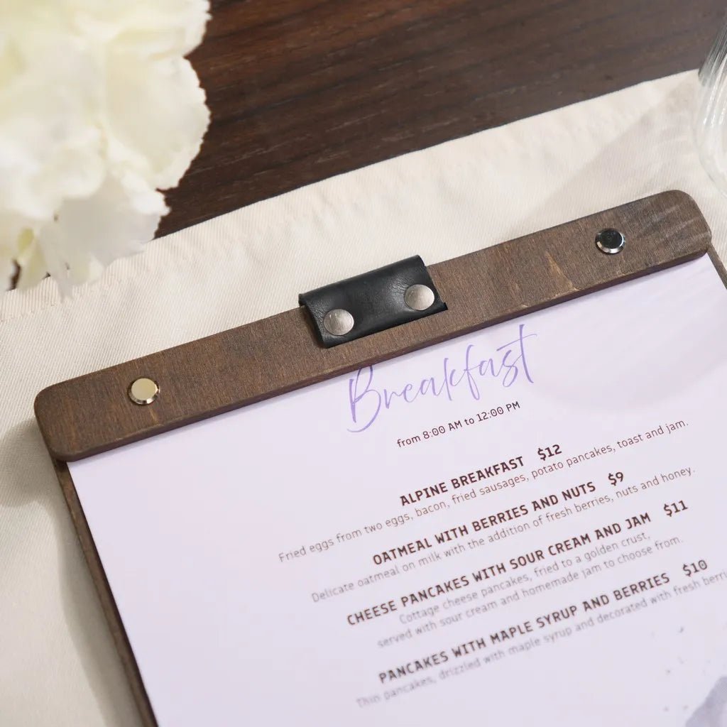 Hardcover Menu Board with Fixing Plank (PP12A4) | Hardcover Menu Board