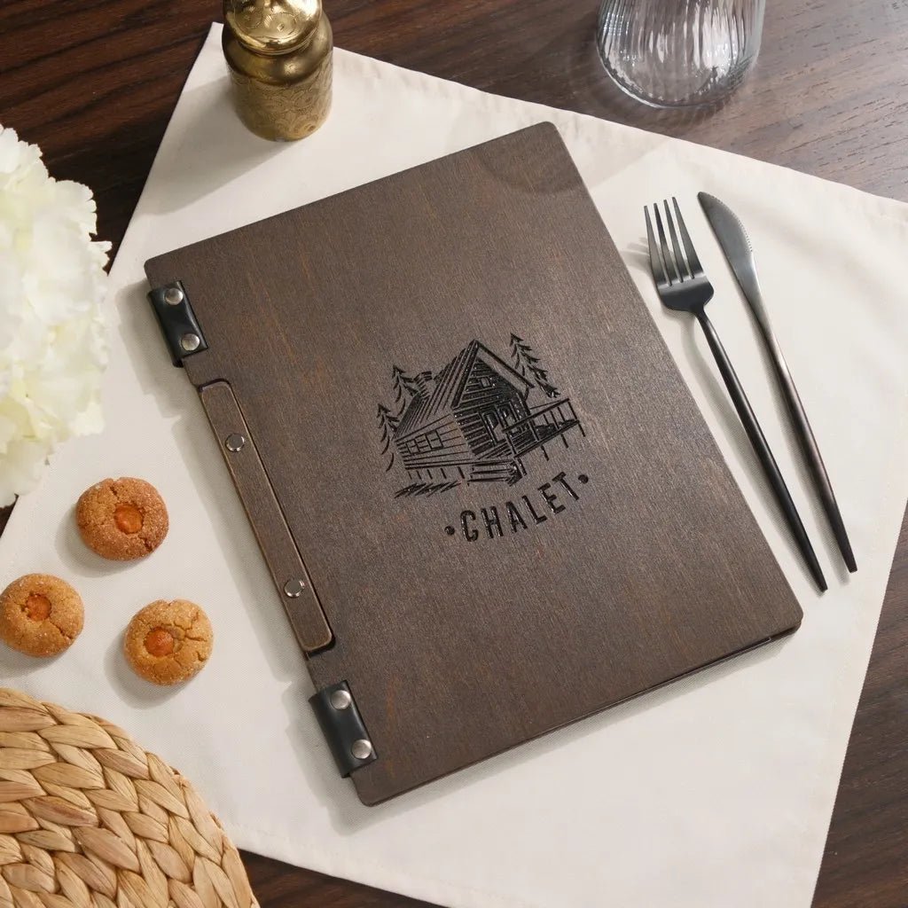Hardcover Wooden Menu Cover (PM02A2) | Wooden Menu Covers