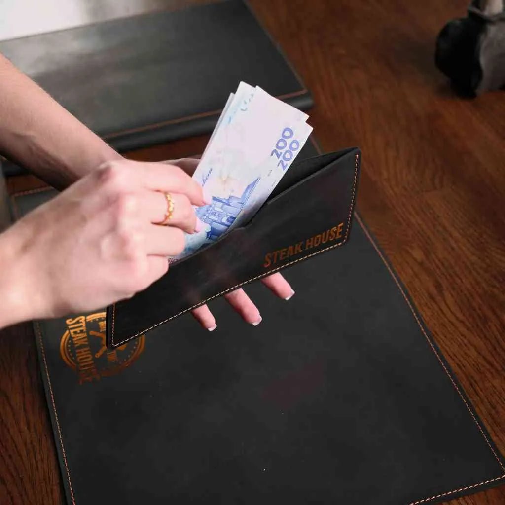 Leather Bill Holder Clutch (LH04) | Check Presenters
