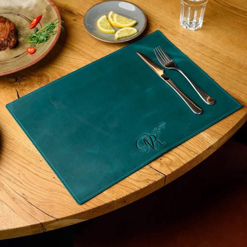 Rectangular Placemat in Crazy Horse leather (LP001) | Placemats & Coasters