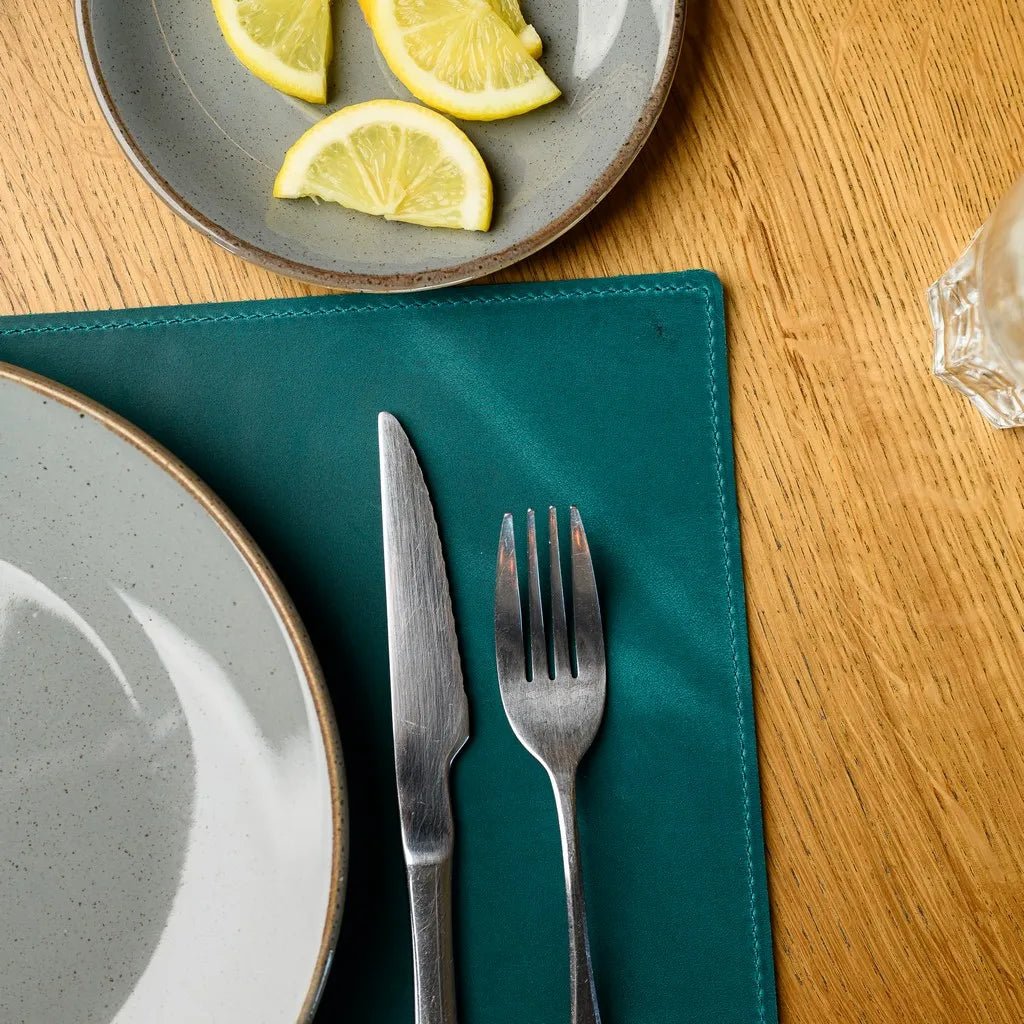 Rectangular Placemat in Crazy Horse leather (LP001) | Placemats & Coasters