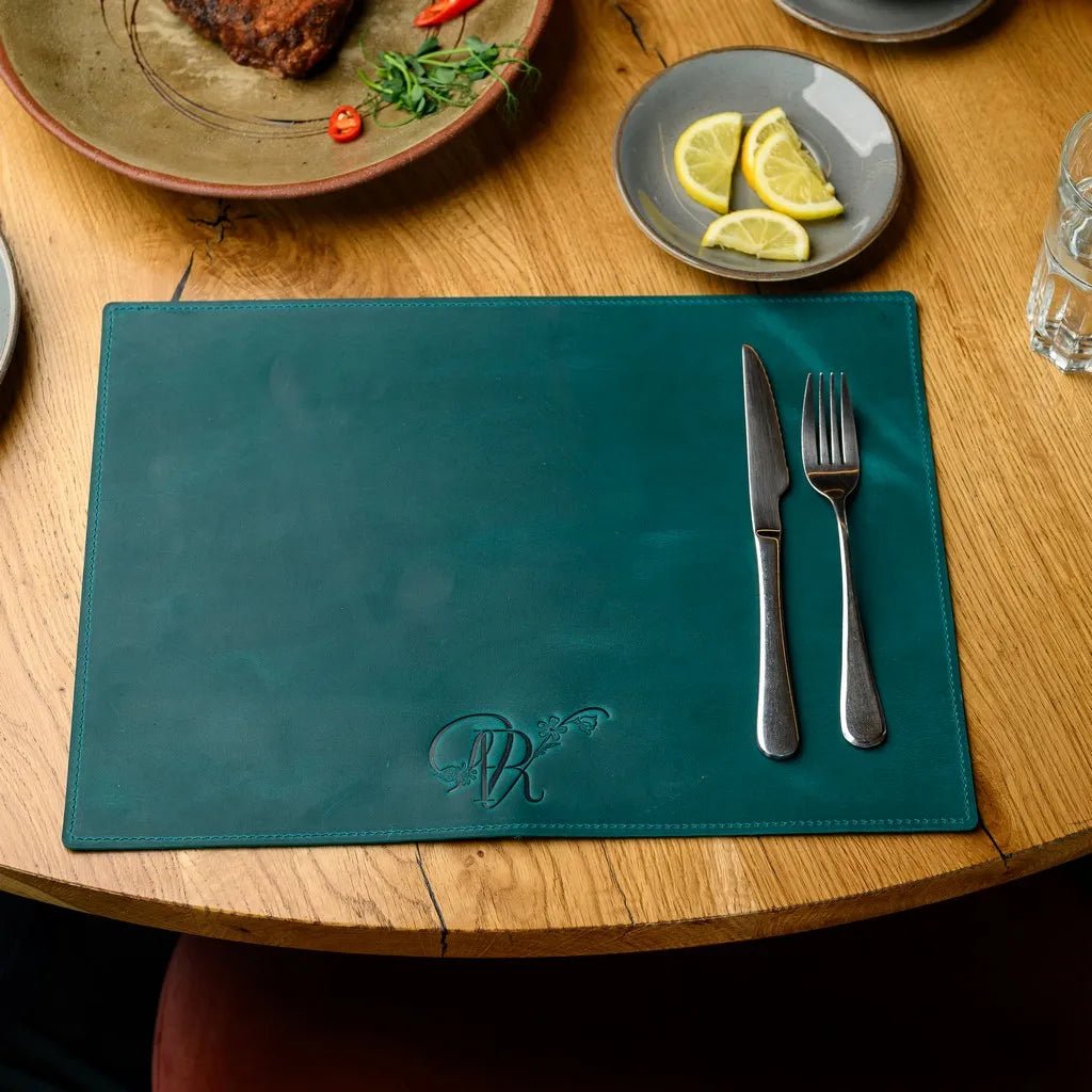 Rectangular Placemat in Crazy Horse leather (LP001) | Placemats & Coasters