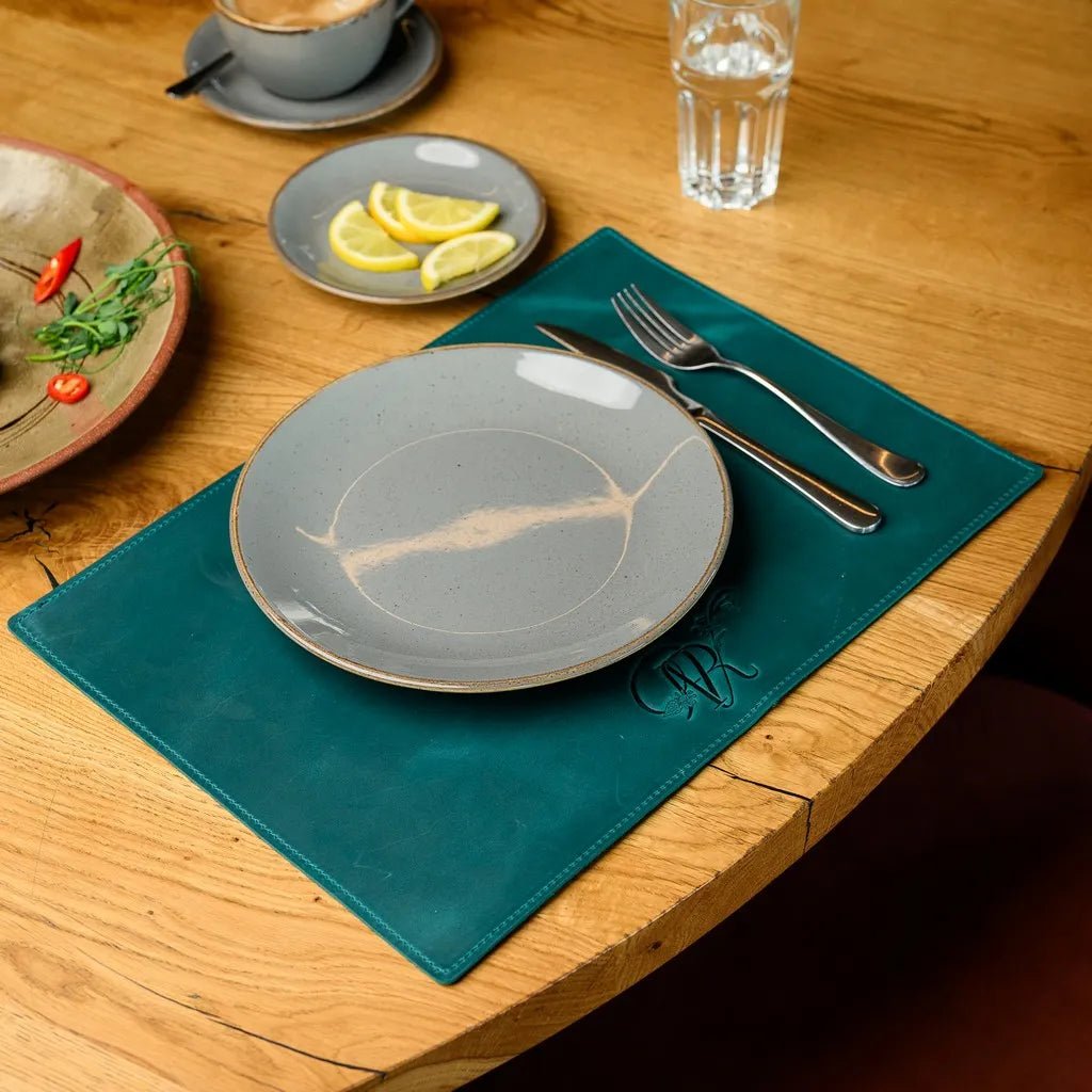 Rectangular Placemat in Crazy Horse leather (LP001) | Placemats & Coasters