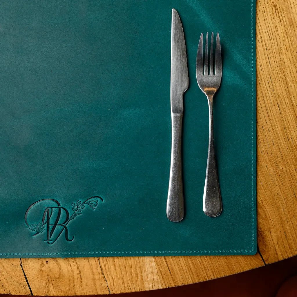 Rectangular Placemat in Crazy Horse leather (LP001) | Placemats & Coasters