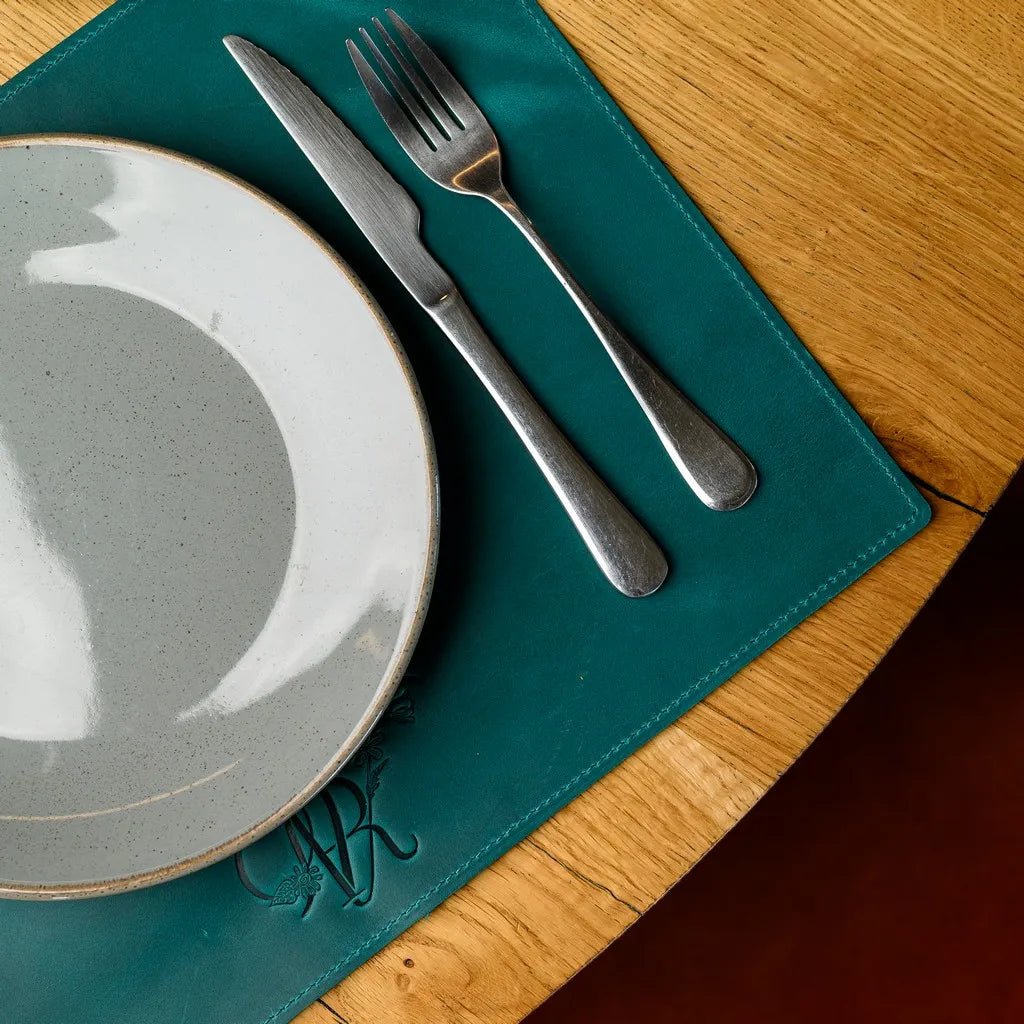 Rectangular Placemat in Crazy Horse leather (LP001) | Placemats & Coasters