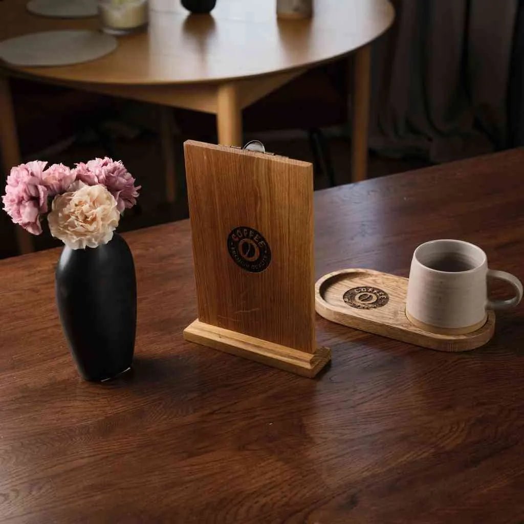 Table Stand Menu Holder for A5 Sheets with Brass binder (TT401A5) | Table Stands