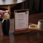 Table Stand Menu Holder for A5 Sheets with Brass binder (TT401A5) | Table Stands