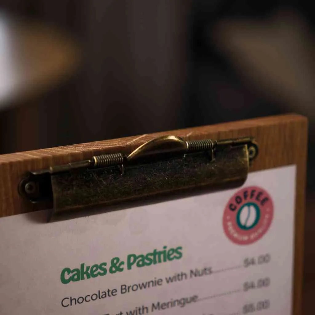 Table Stand Menu Holder for A5 Sheets with Brass binder (TT401A5) | Table Stands