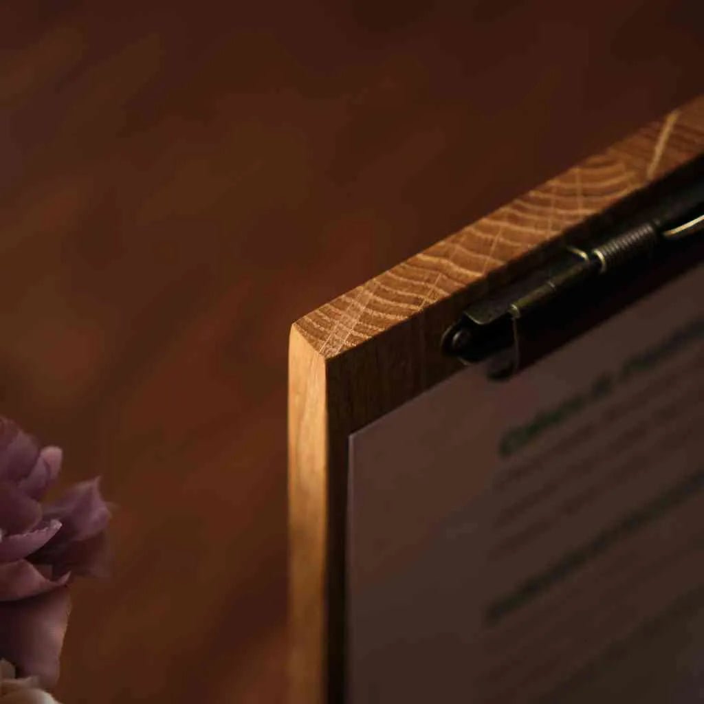 Table Stand Menu Holder for A5 Sheets with Brass binder (TT401A5) | Table Stands