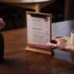 Table Stand Menu Holder for A5 Sheets with Brass binder (TT401A5) | Table Stands