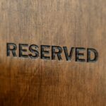 Tabletop Reserve Plate made of Plywood (TR06) | Reserve Table Signs