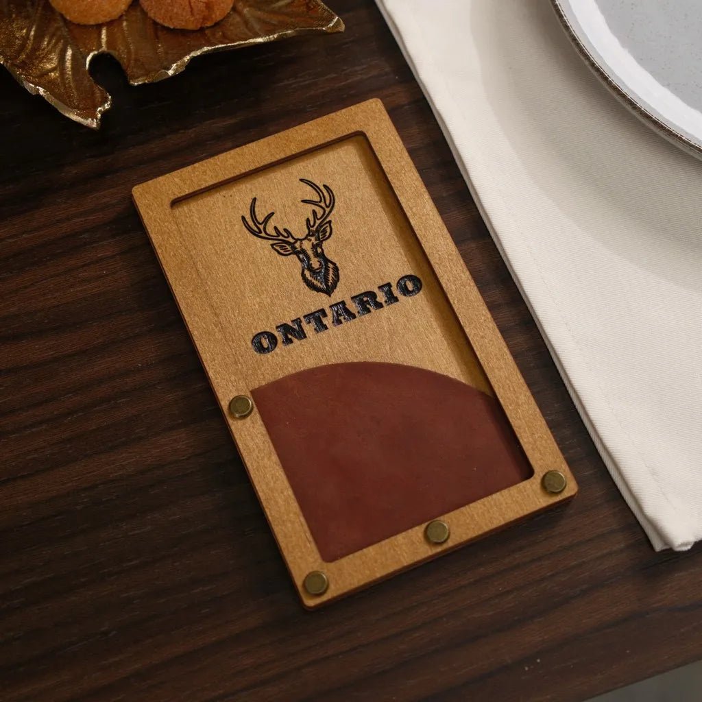 Wooden Bill Holder with Radiant Pocket (R209) | Check Presenters