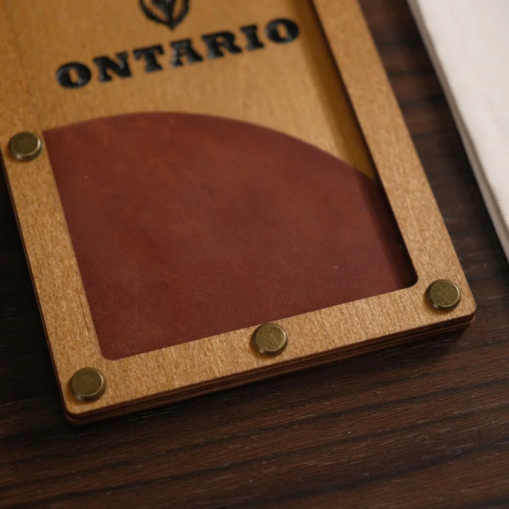 Wooden Bill Holder with Radiant Pocket (R209) | Check Presenters