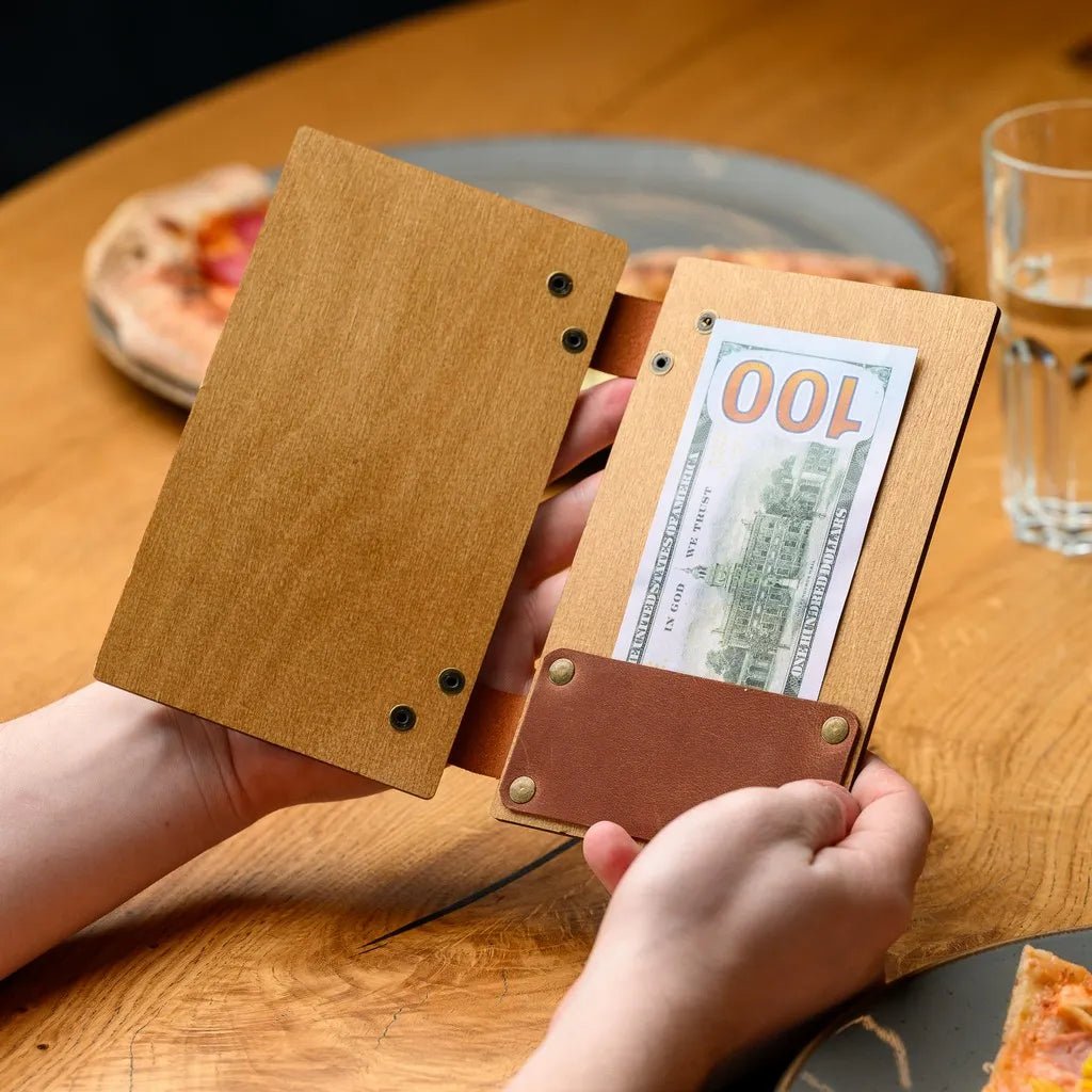 Wooden Book Bill Presenter (R203) | Check Presenters
