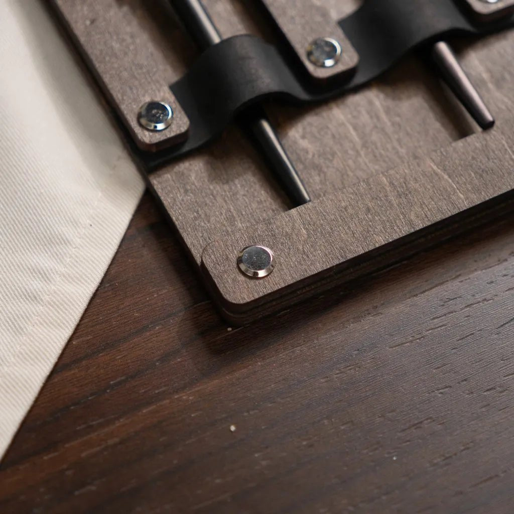 Wooden Cutlery Holder with Leather Holdings (CHW07) | Cutlery Holders