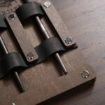 Wooden Cutlery Holder with Leather Holdings (CHW07) | Cutlery Holders