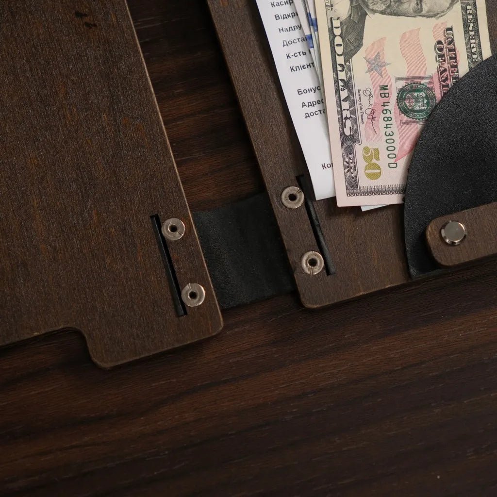 Black Walnut Wood Check Presenter – Hardcover Bill Holder R211 | Check Presenters
