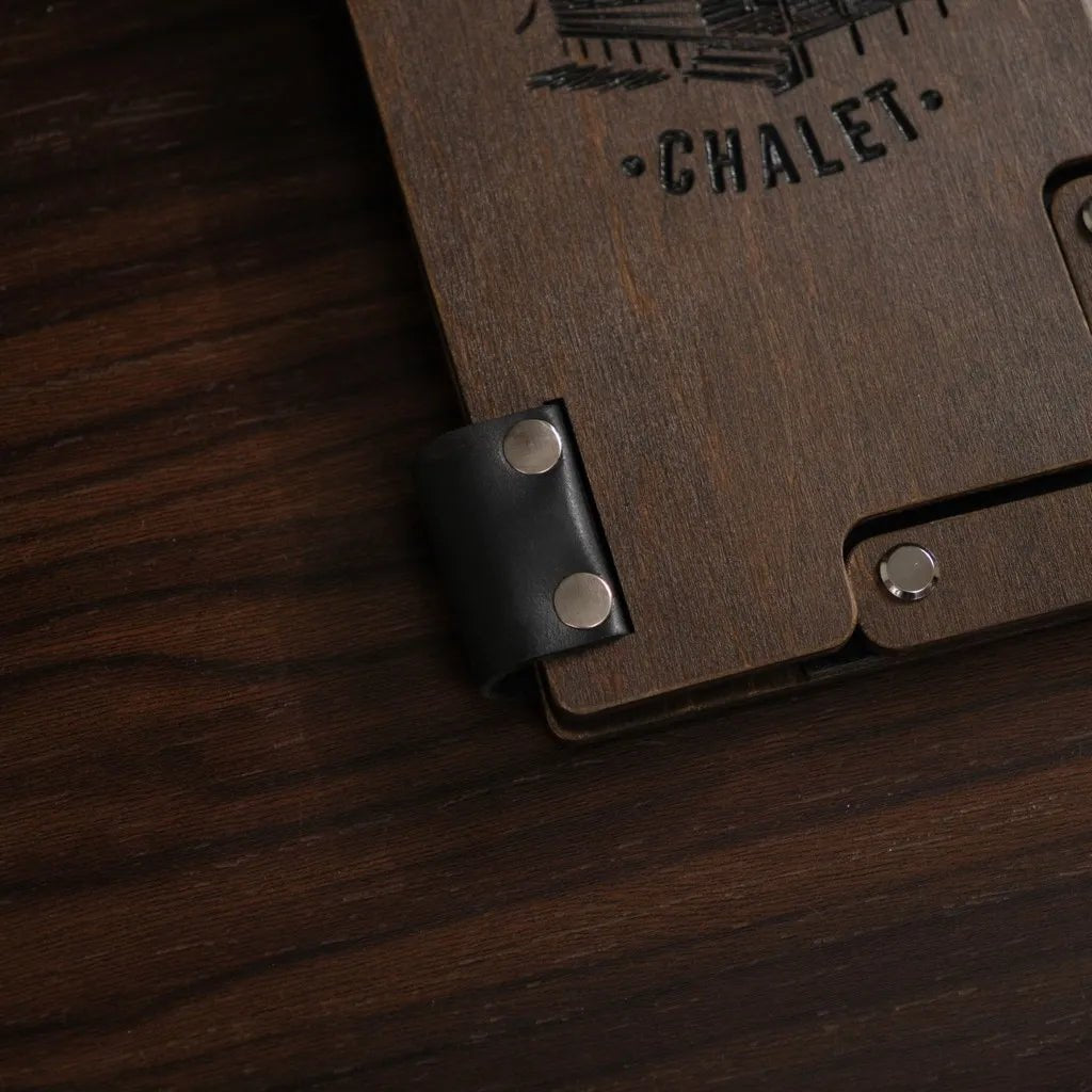 Black Walnut Wood Check Presenter – Hardcover Bill Holder R211 | Check Presenters