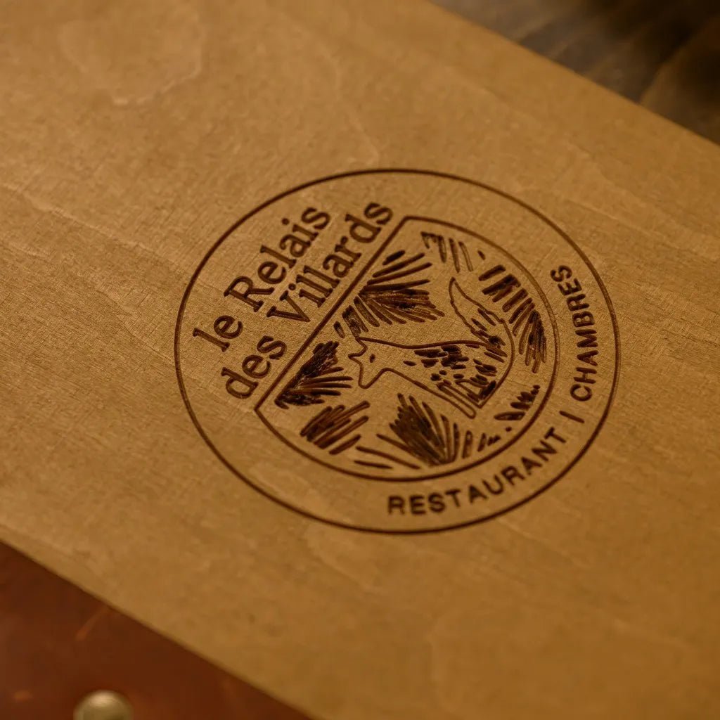 Wooden Menu Cover with Leather Spine (M06A5) | Menu Holder