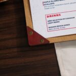 Wooden Menu Cover with Leather Spine (M06A5) | Menu Holder
